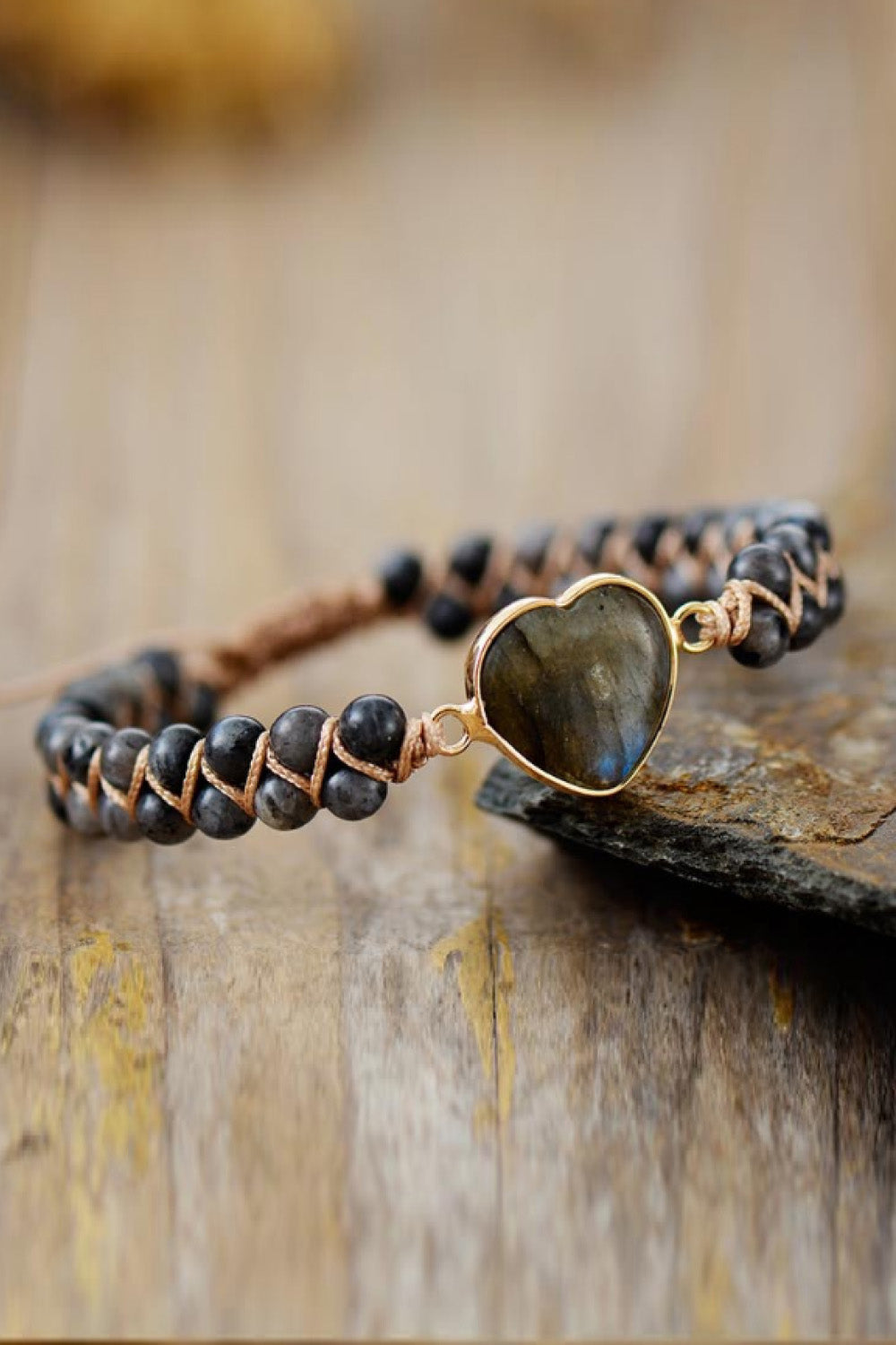 Handmade Heart Shape Natural Stone Bracelet - Treasured Gift's & More