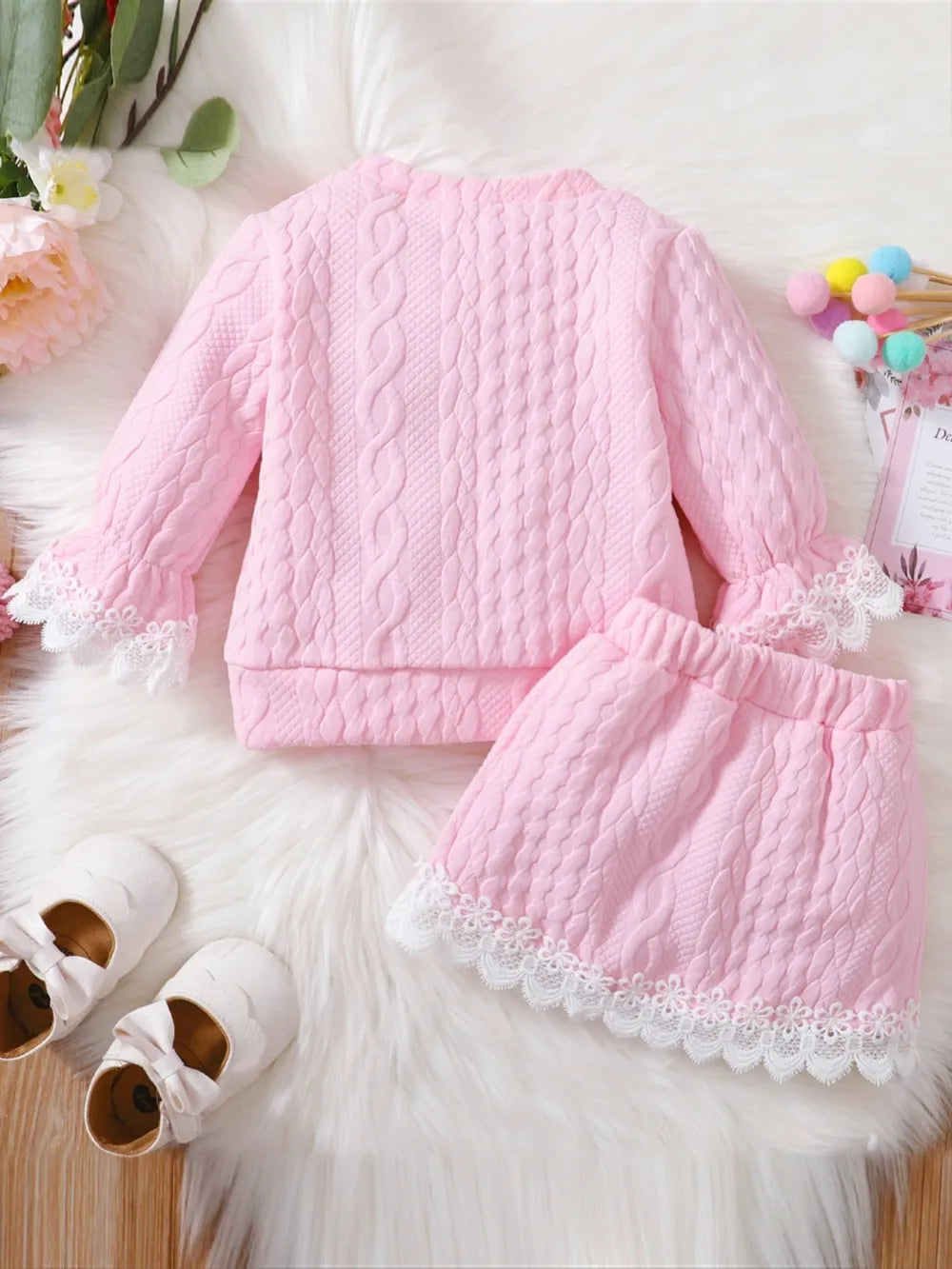 Children's Lace Detail Top and Skirt Set - Treasured Gift's & More
