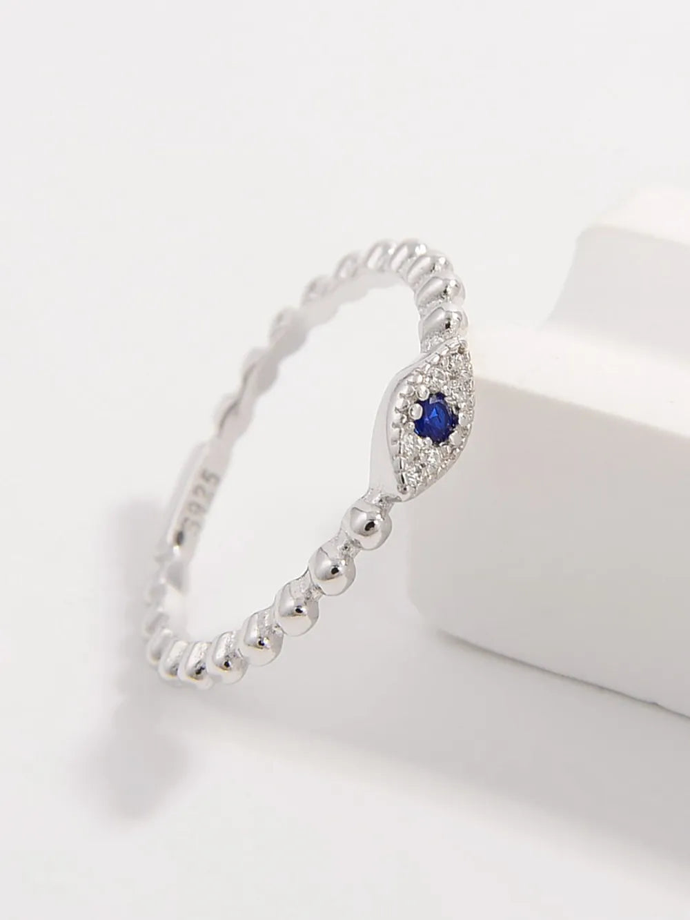 925 Sterling Silver Inlaid Zircon Ring - Treasured Gift's & More