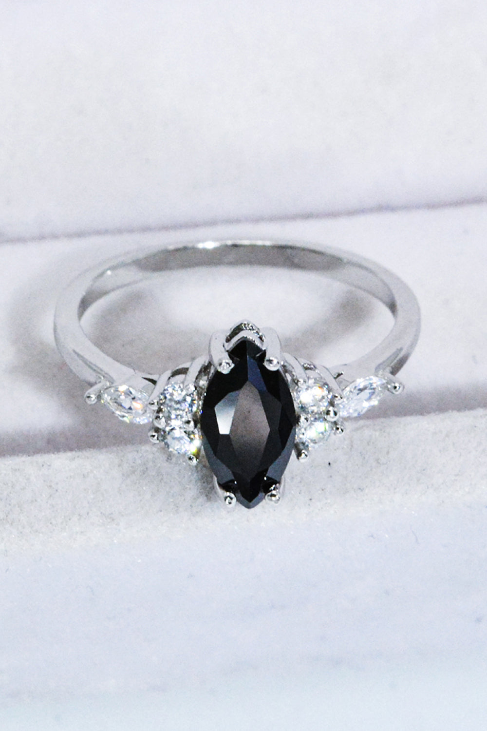 925 Sterling Silver Black Agate Ring - Treasured Gift's & More