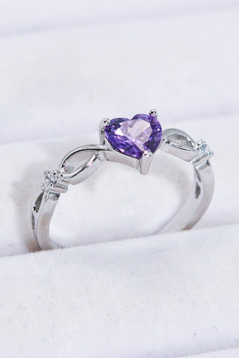 Crystal Heart 925 Sterling Silver Ring - Treasured Gift's & More