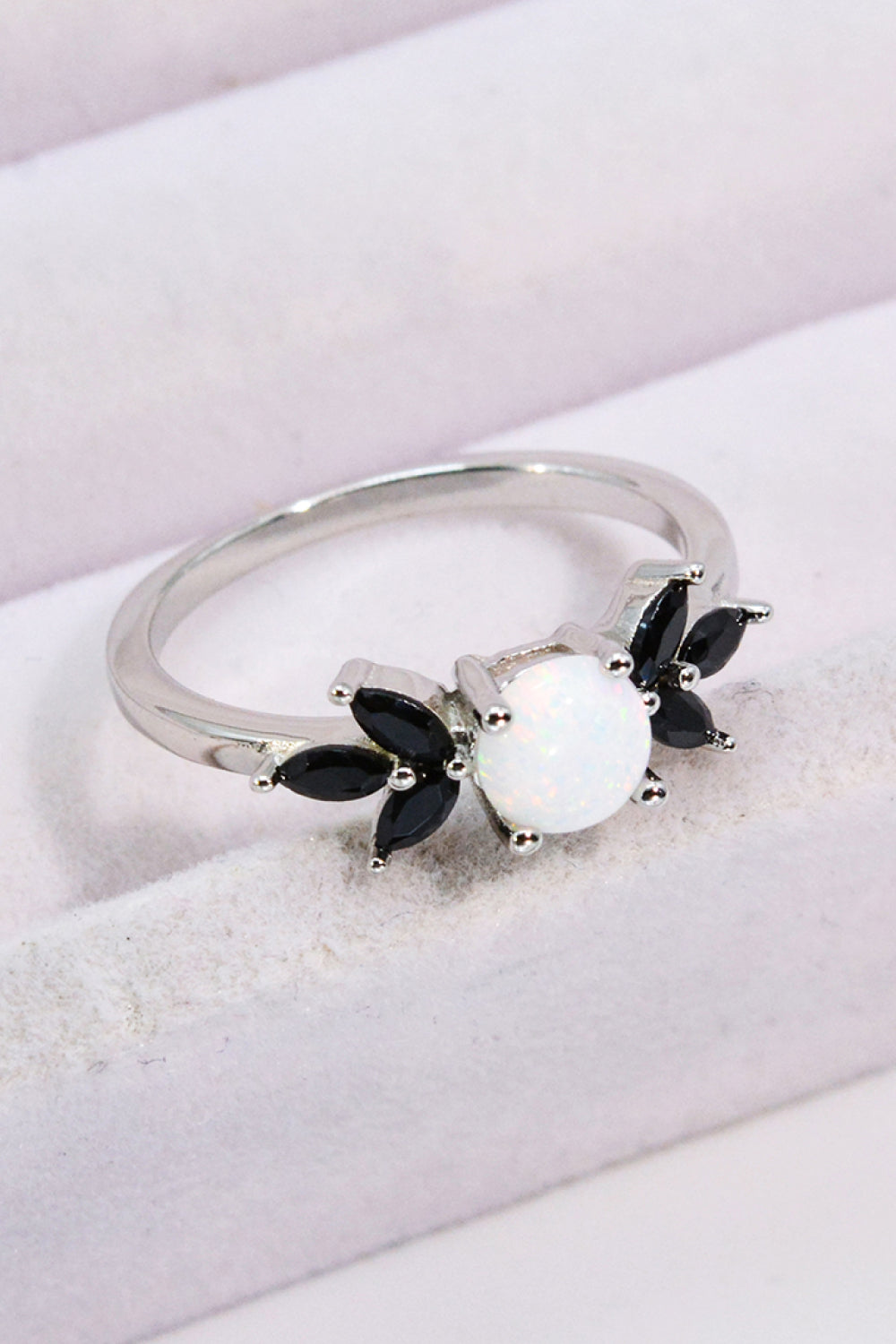 Opal and Zircon Contrast Ring - Treasured Gift's & More
