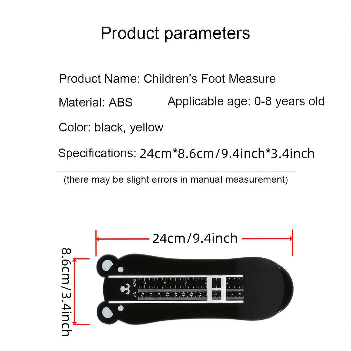 1pc Toddler Boys Feet Length Meter