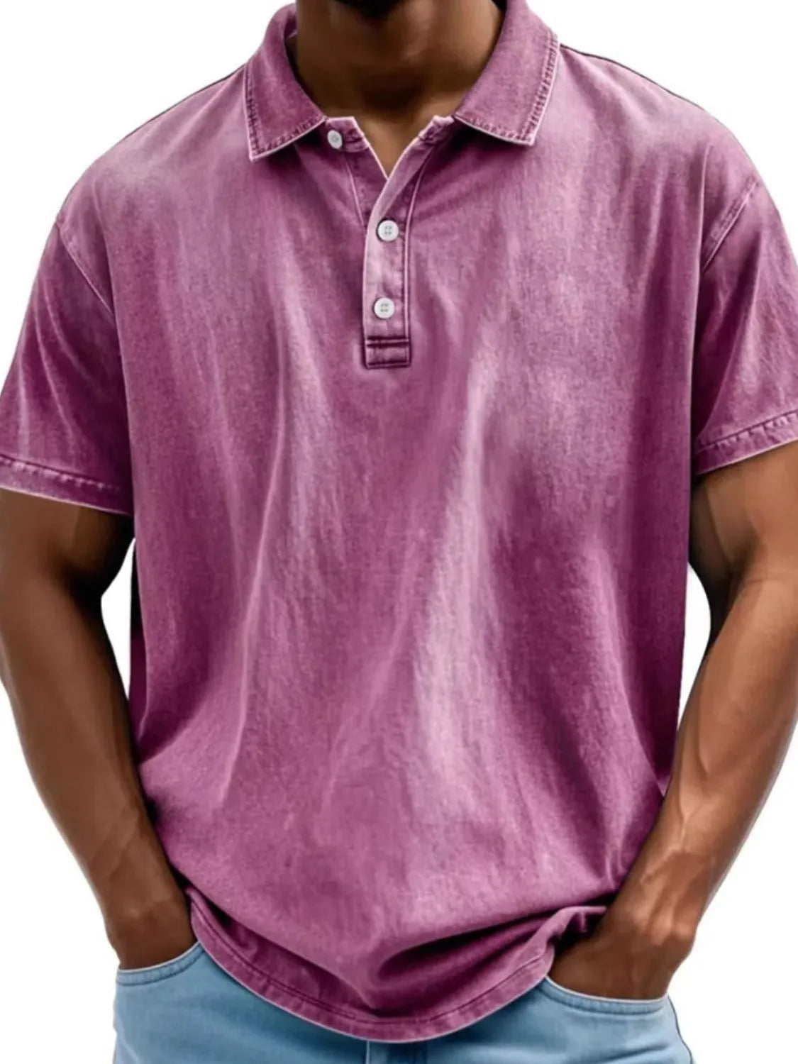 Men's Full Size Collared Neck Short Sleeve Polo Plus Size - Treasured Gift's & More