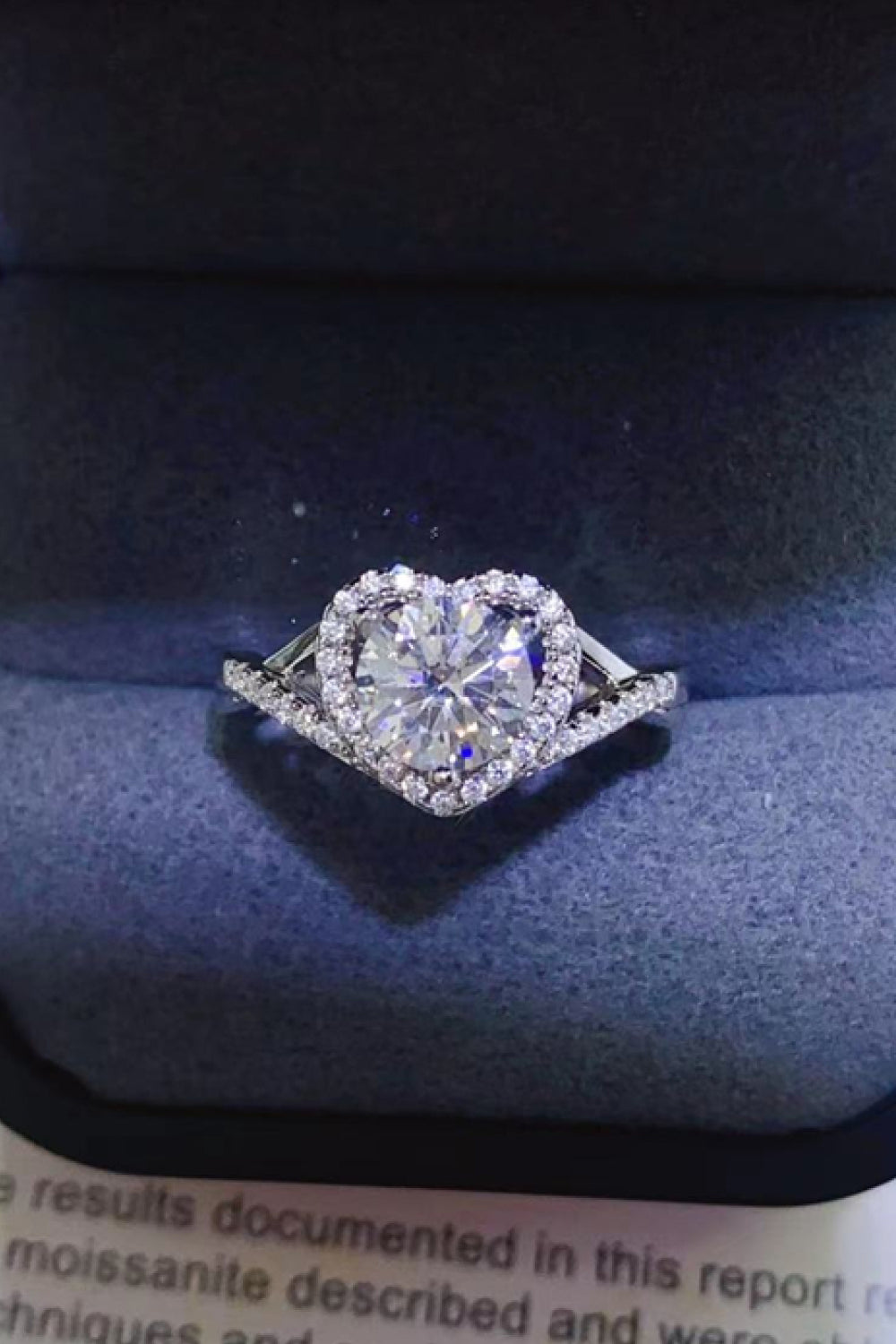 Adored 1 Carat Moissanite 925 Sterling Silver Heart Ring - Treasured Gift's & More