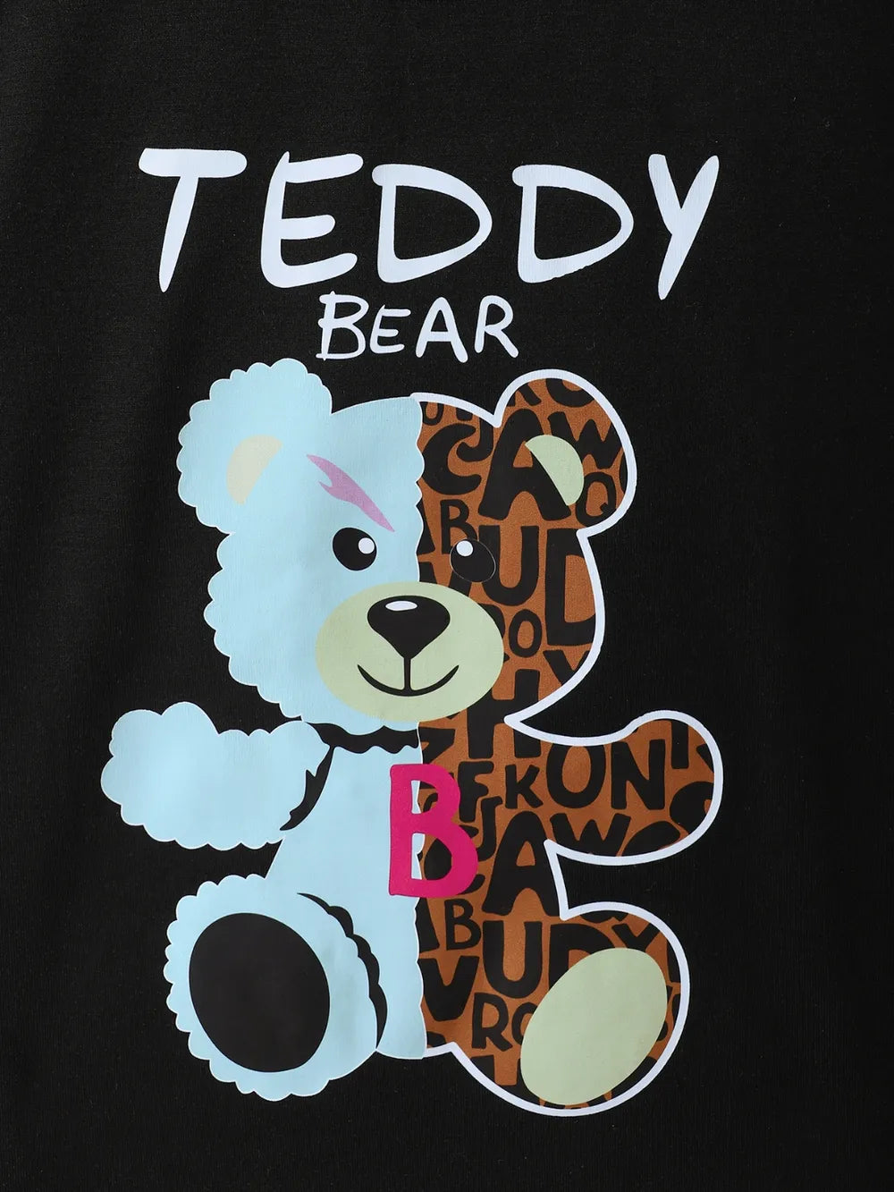 Children's Teddy Bear Round Neck Top and Pants Set - Treasured Gift's & More