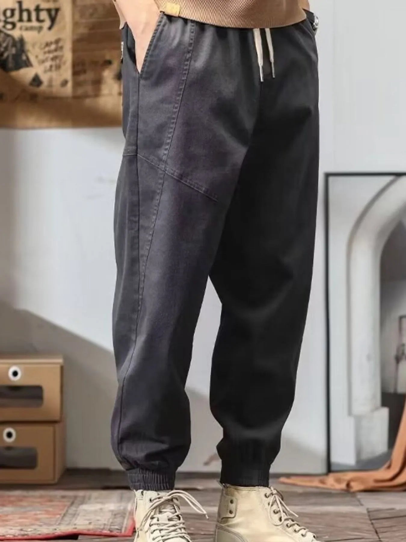 Men's Plus Size Drawstring Loose Fit Joggers - Treasured Gift's & More