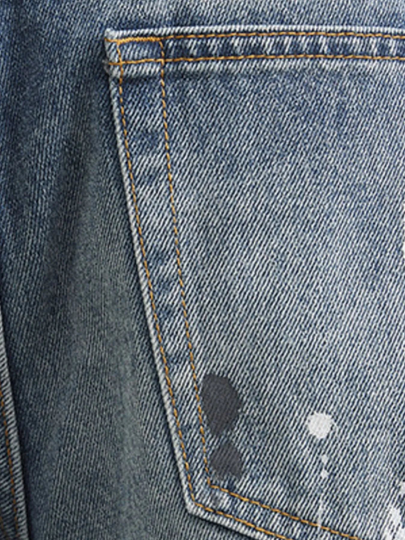 Men's Distressed Paint Splatter Relaxed Fit Jeans - Treasured Gift's & More