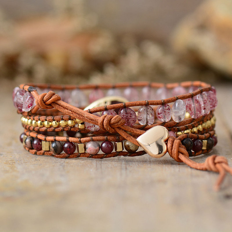 Natural Stone Layered Bracelet - Treasured Gift's & More