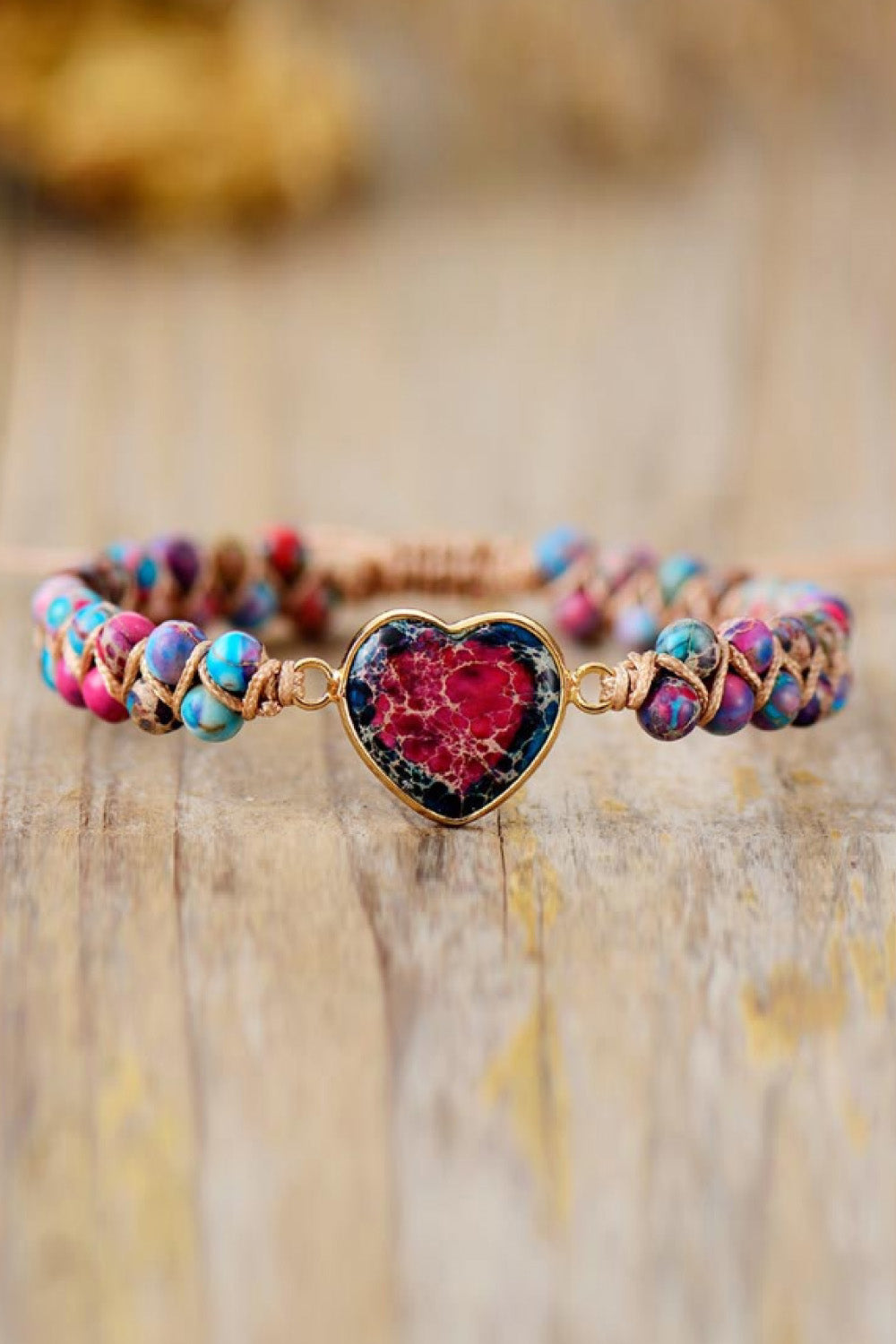 Handmade Heart Shape Natural Stone Bracelet - Treasured Gift's & More