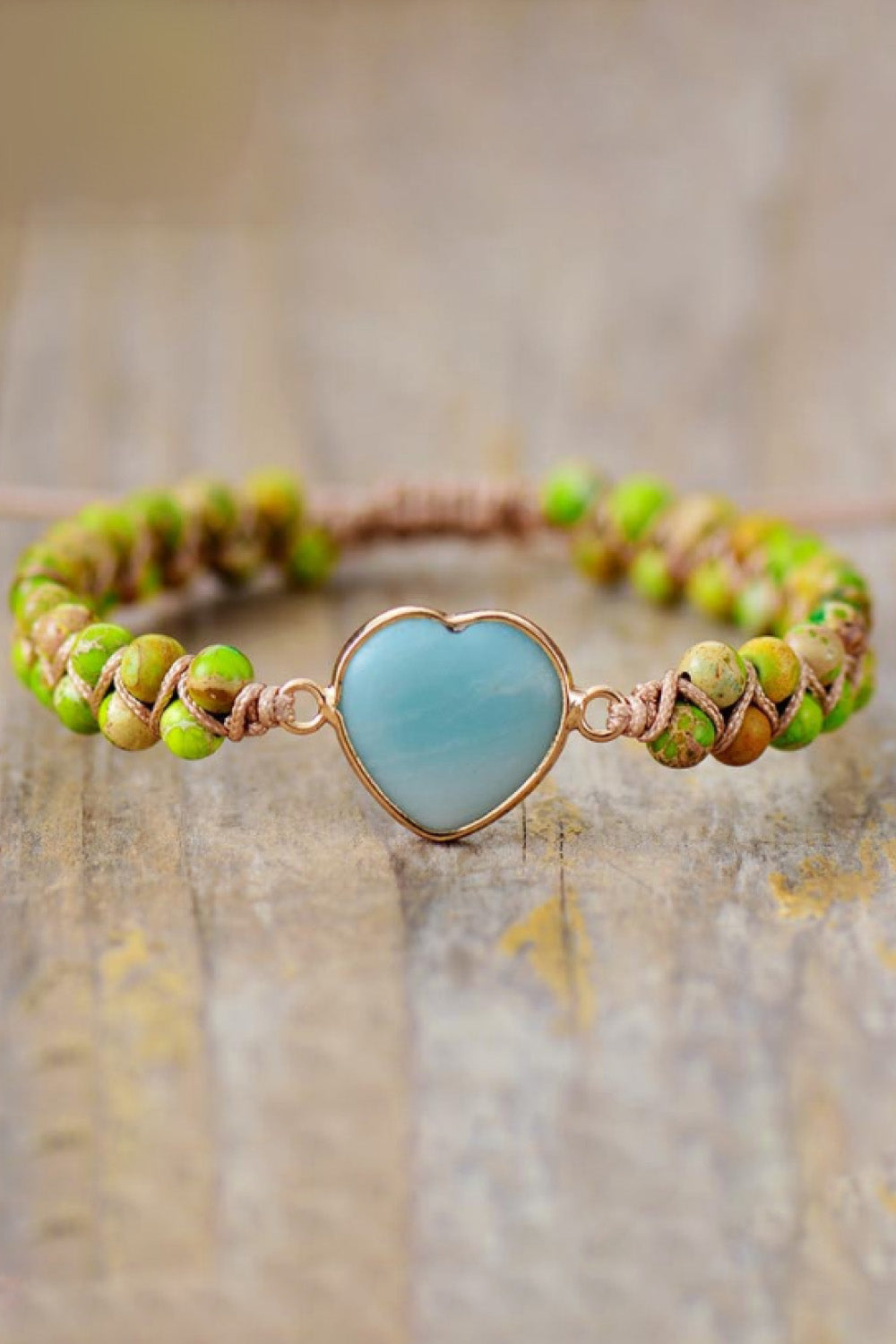 Handmade Heart Shape Natural Stone Bracelet - Treasured Gift's & More