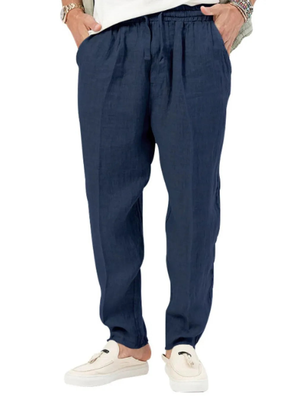 Men's Plus Size Drawstring Pants with Pockets - Treasured Gift's & More