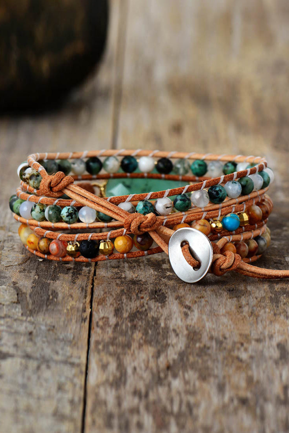 Natural Stone & Agate Layered Bracelet - Treasured Gift's & More