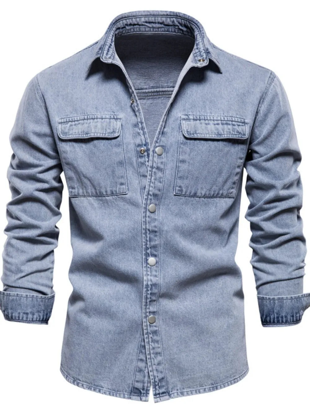 Men's Button Down Chest Pocket Denim Jacket - Treasured Gift's & More