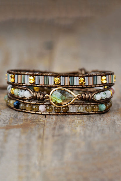 Handmade Triple Layer Beaded Bracelet - Treasured Gift's & More