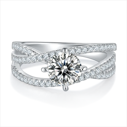 1 Carat Moissanite 925 Sterling Silver Ring - Treasured Gift's & More