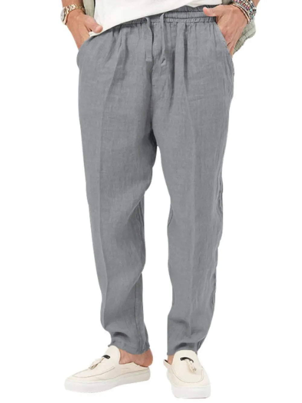 Men's Plus Size Drawstring Pants with Pockets - Treasured Gift's & More