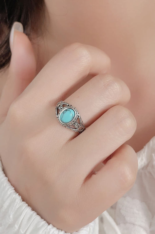 Turquoise 925 Sterling Silver Ring - Treasured Gift's & More
