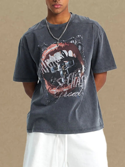 Men's Graphic Round Neck Half Sleeve T-Shirt - Treasured Gift's & More
