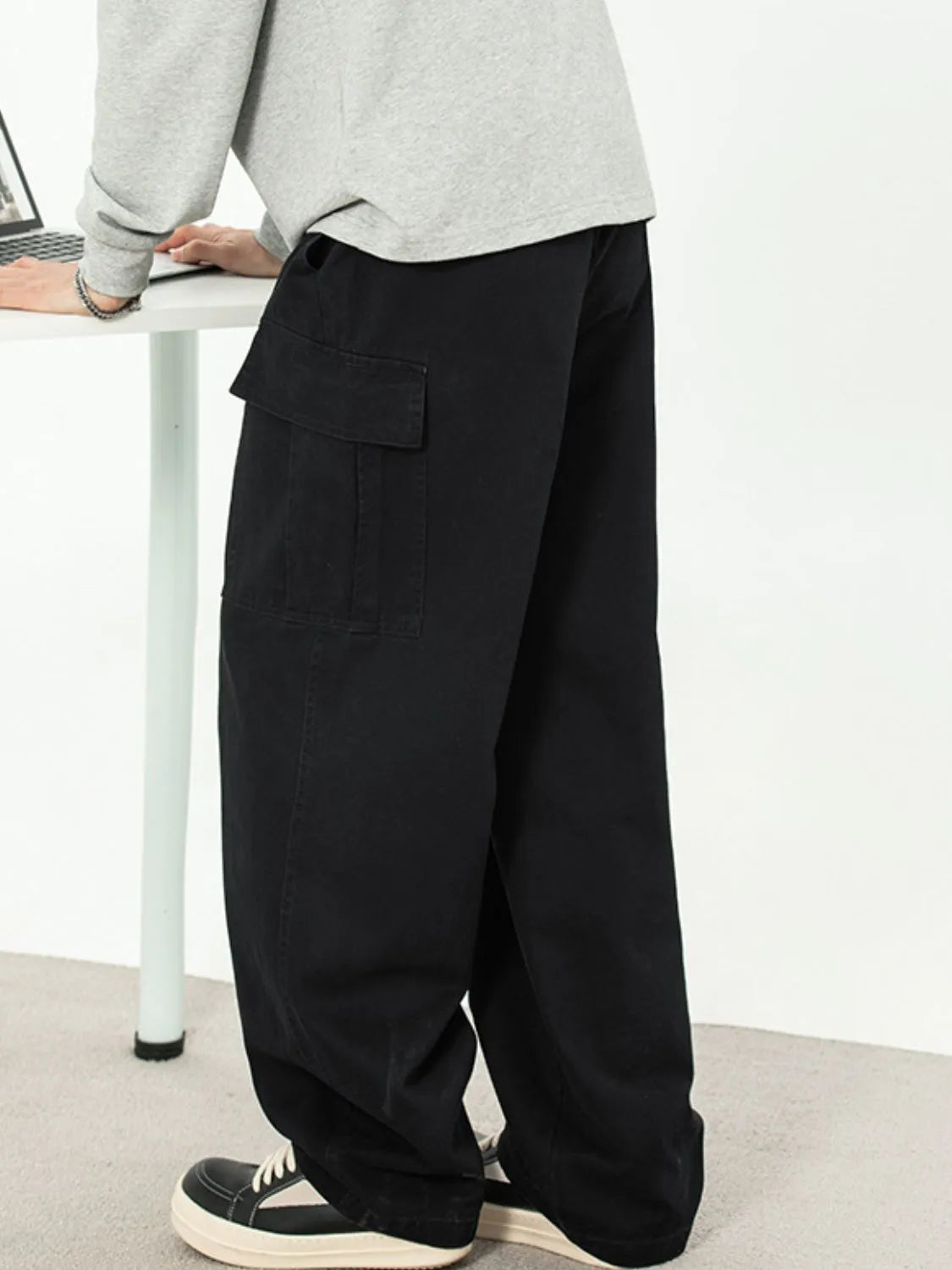 Men's Plus Size Drawstring Pants with Cargo Pockets - Treasured Gift's & More