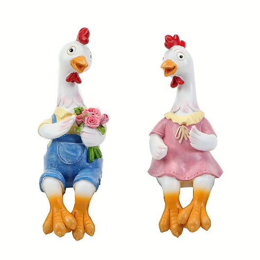 Couple Chicken Balcony Decoration - Just $31.91! Shop now at Treasured Gift's & More