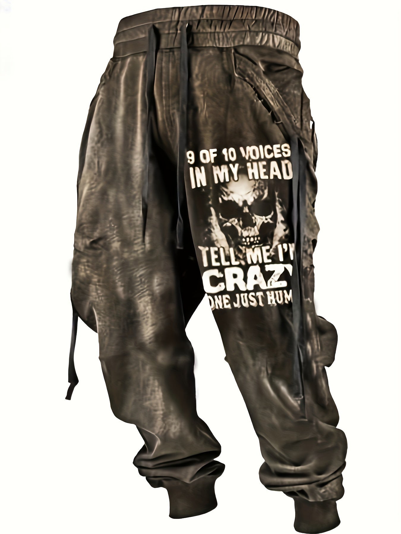 Halloween Skull Print, Men's Drawstring Sweatpants