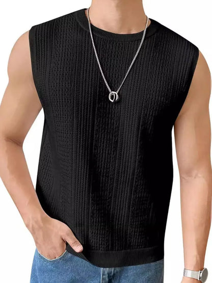 Men's Full Size Eyelet Round Neck Tank Plus Size - Treasured Gift's & More