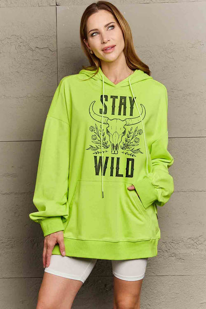 Simply Love Simply Love Full Size STAY WILD Graphic Hoodie