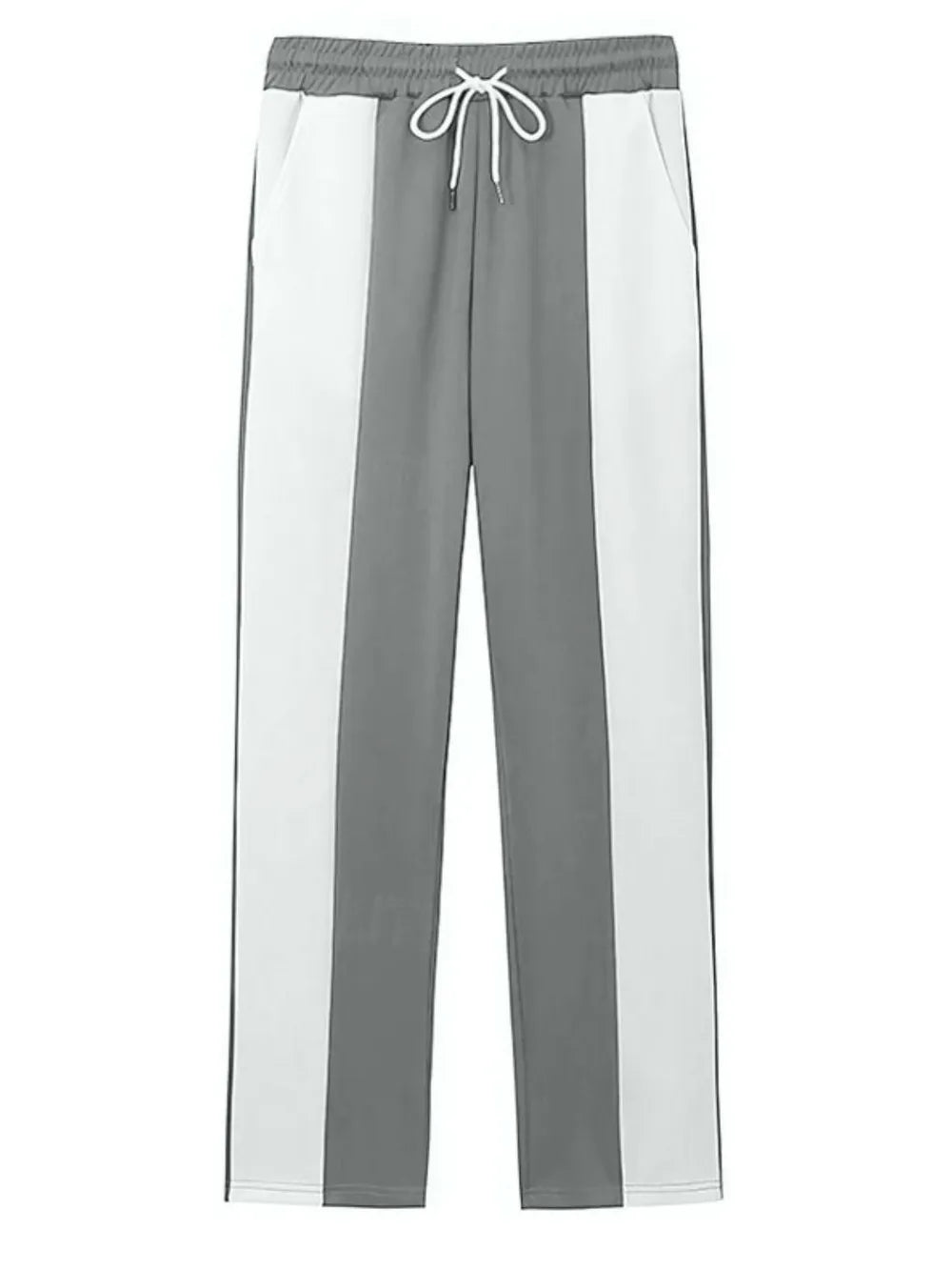 Men's Full Size Drawstring Contrast Pants Plus Size - Treasured Gift's & More