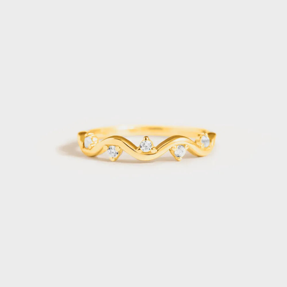 925 Sterling Silver Inlaid Zircon Ring - Treasured Gift's & More