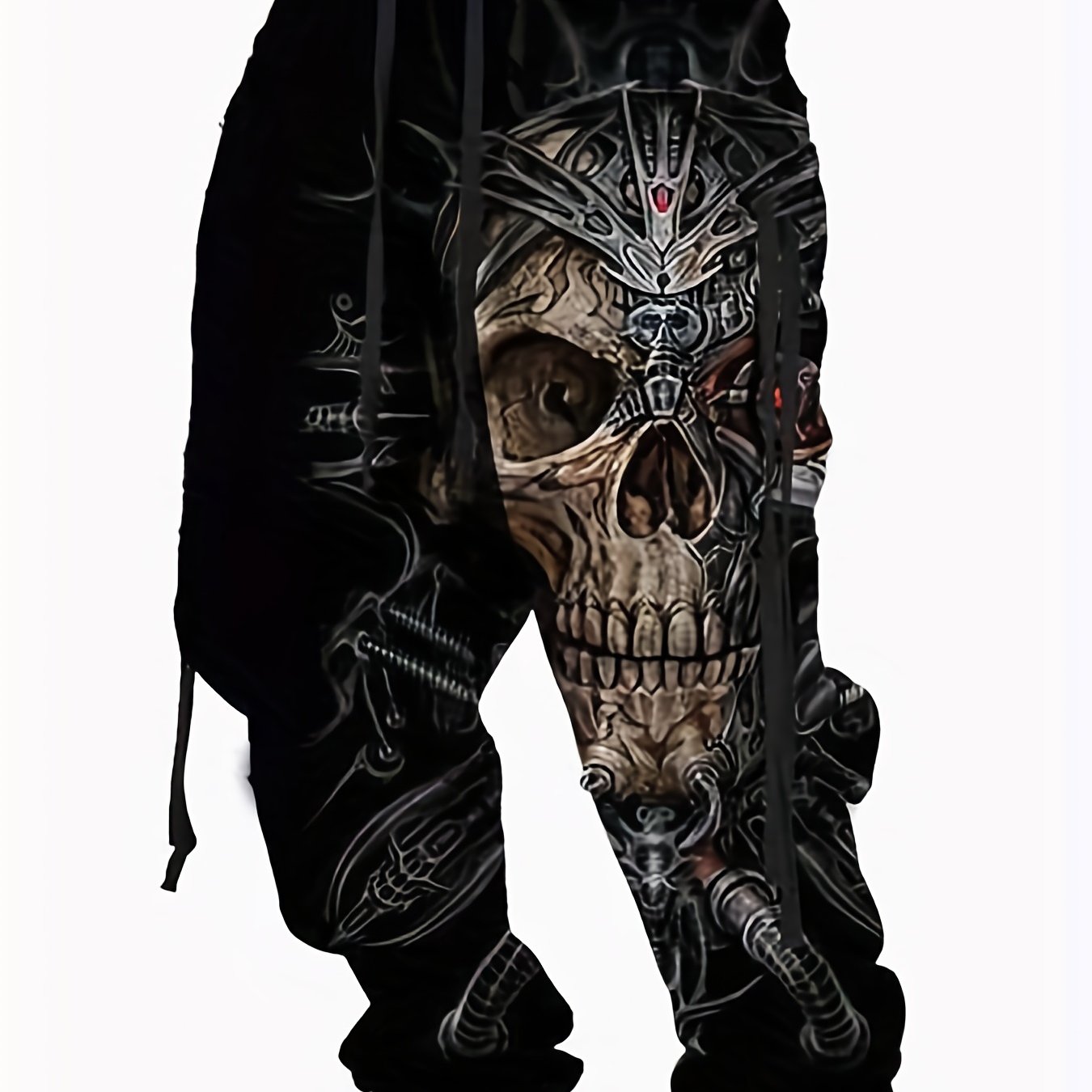 Halloween Skull Print, Men's Drawstring Sweatpants