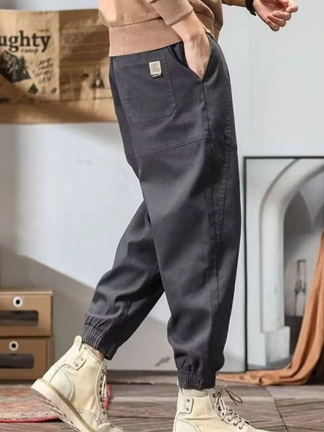 Men's Plus Size Drawstring Loose Fit Joggers - Treasured Gift's & More