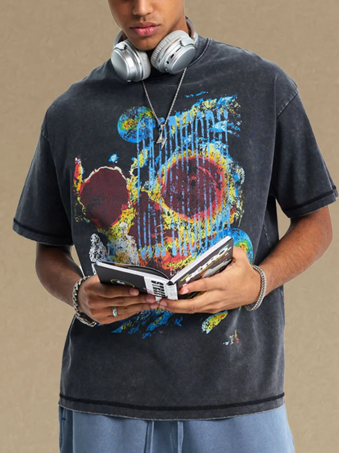 Men's Graphic Round Neck Half Sleeve T-Shirt - Treasured Gift's & More