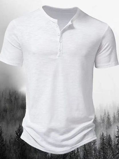 Men's Full Size Button Detail Short Sleeve Polo Plus Size - Treasured Gift's & More