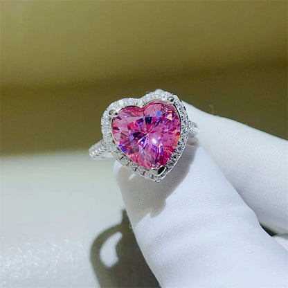 5 Carat Moissanite 925 Sterling Silver Heart Ring - Treasured Gift's & More