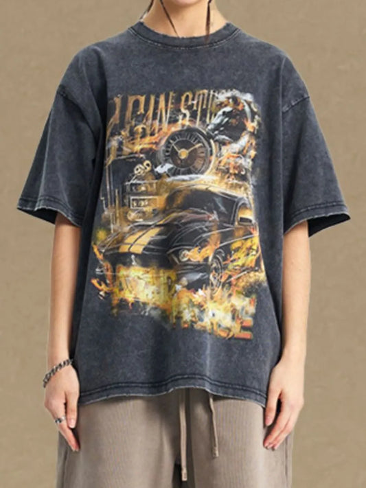 Men's Graphic Round Neck Half Sleeve T-Shirt - Treasured Gift's & More