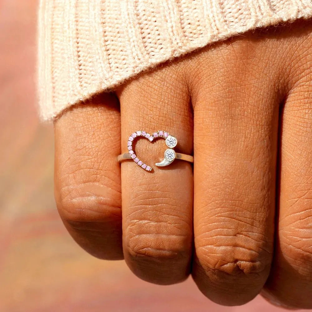 925 Sterling Silver Inlaid Zircon Ring - Treasured Gift's & More