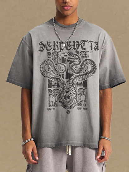 Men's Graphic Round Neck Half Sleeve T-Shirt - Treasured Gift's & More