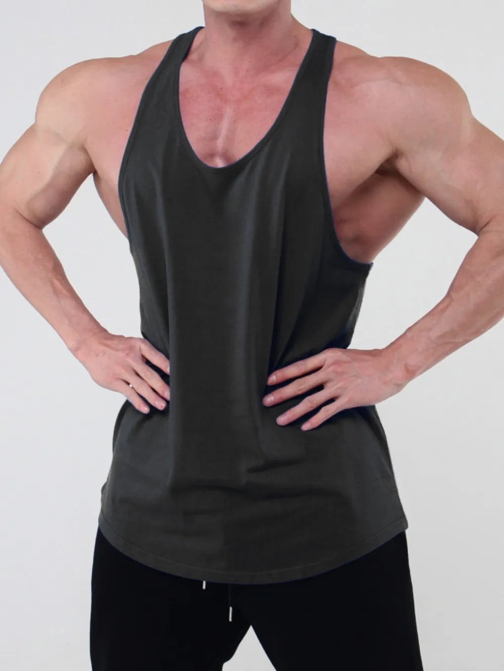 Men's Plus Size Round Neck Racerback Tank - Treasured Gift's & More