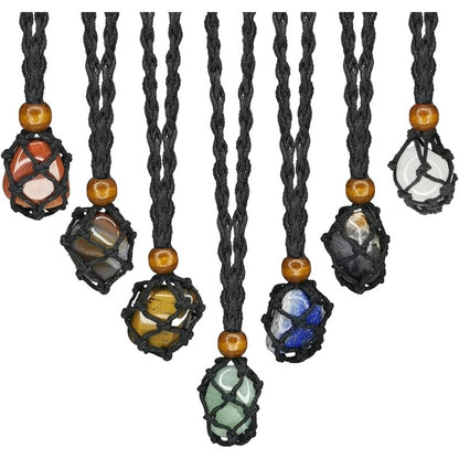 14Pcs Crystals Stone And Chakra Necklace Set