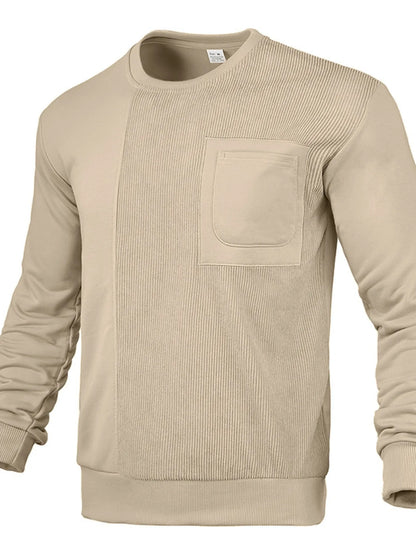 Men's Full Size Round Neck Long Sleeve Sweatshirt Plus Size - Treasured Gift's & More
