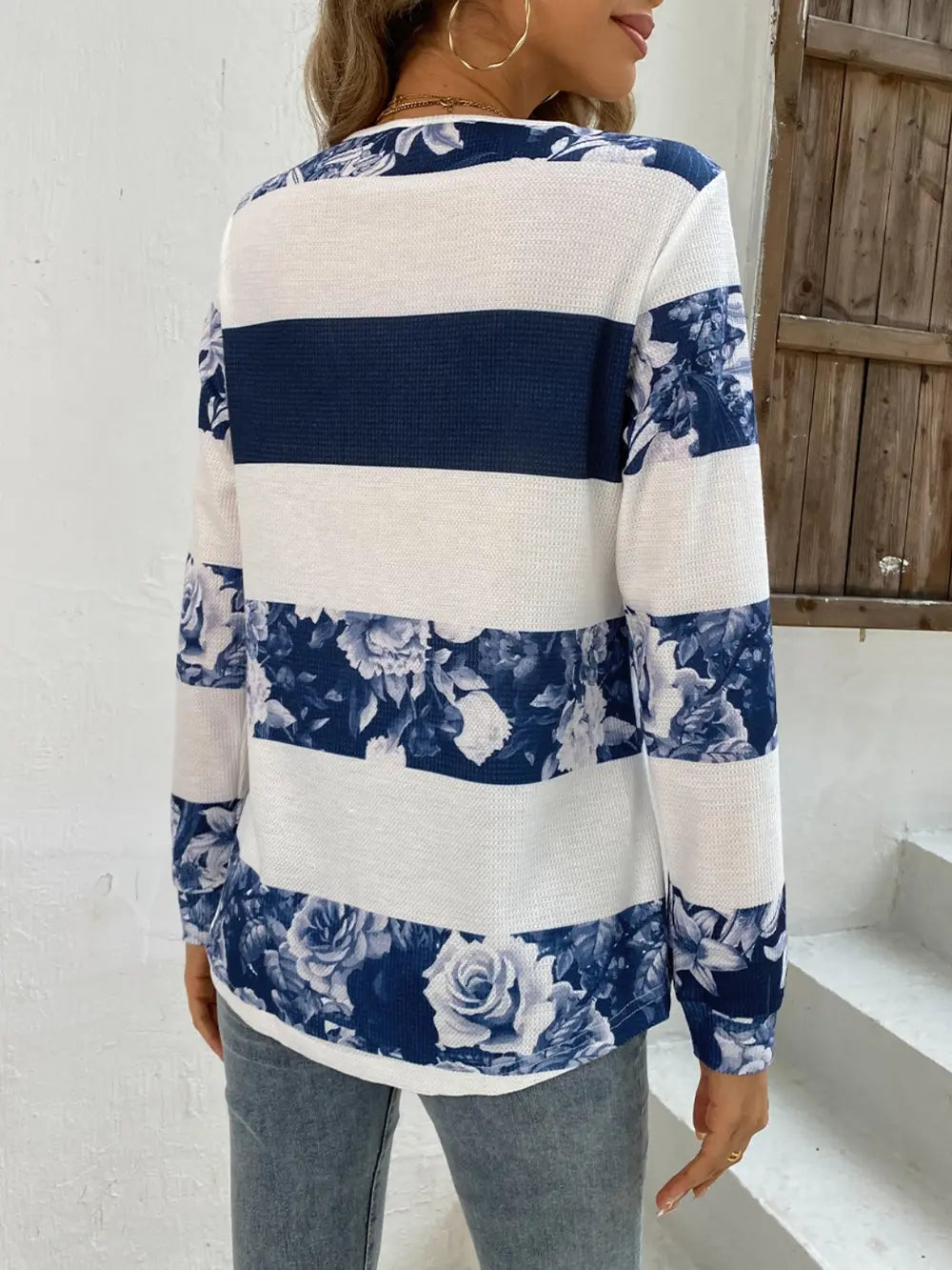 Shiny Printed Half Zip Long Sleeve T-Shirt - Treasured Gift's & More