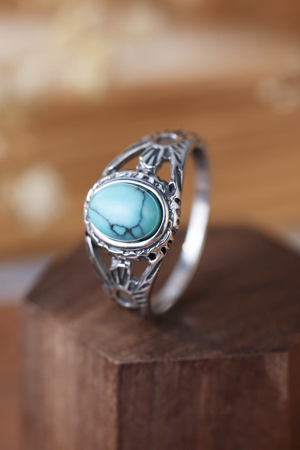 Turquoise 925 Sterling Silver Ring - Treasured Gift's & More