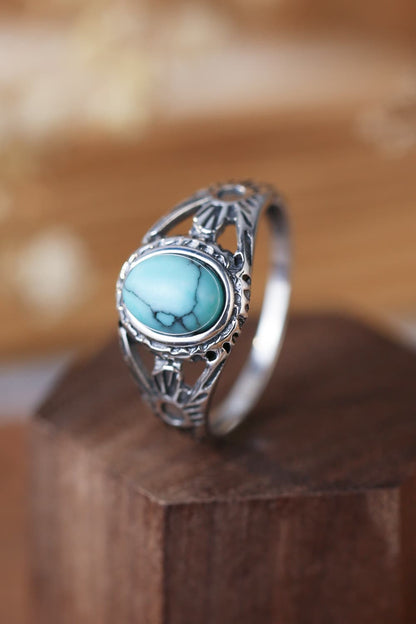 Turquoise 925 Sterling Silver Ring - Treasured Gift's & More