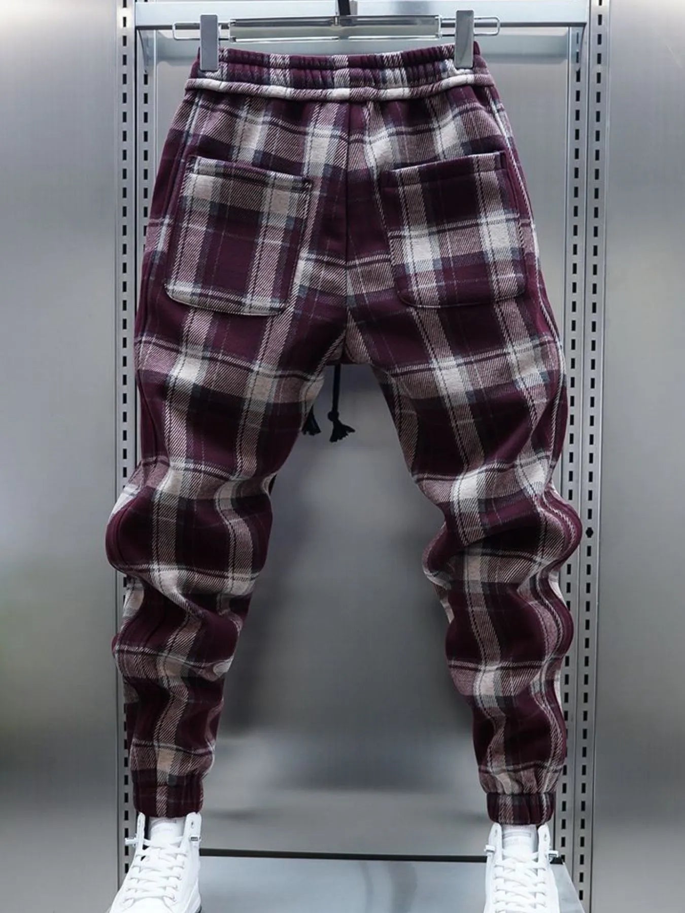Men's Plus Size Plaid Drawstring Joggers - Treasured Gift's & More