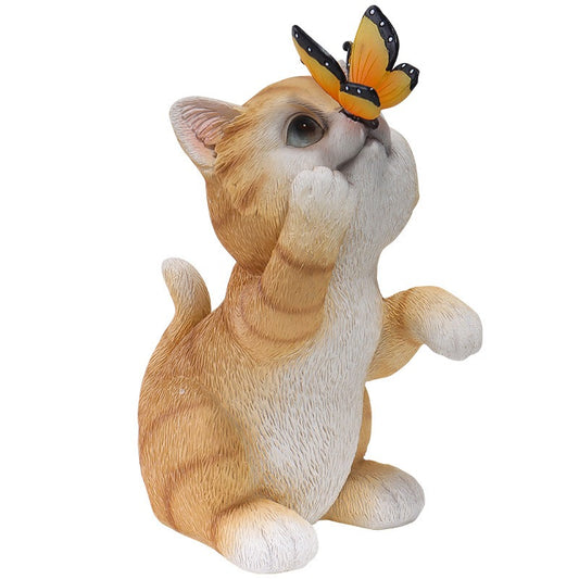 Solar outdoor cat resin night light decoration - Just $25.95! Shop now at Treasured Gift's & More