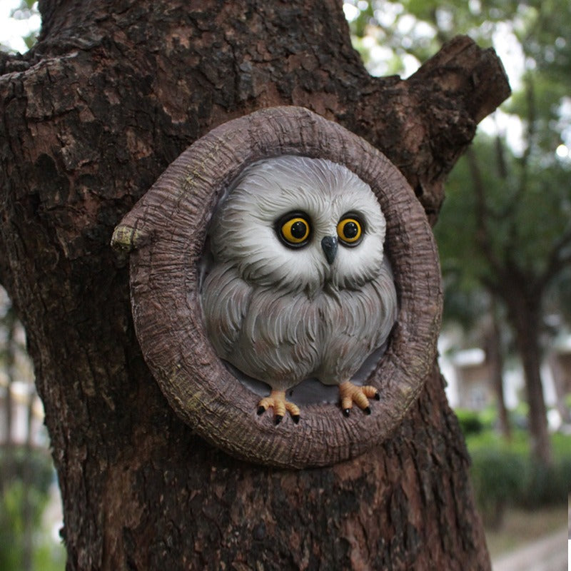Owl pendant resin tree hanging decor