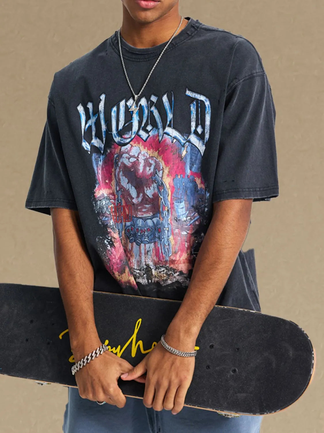 Men's Graphic Round Neck Half Sleeve T-Shirt - Treasured Gift's & More