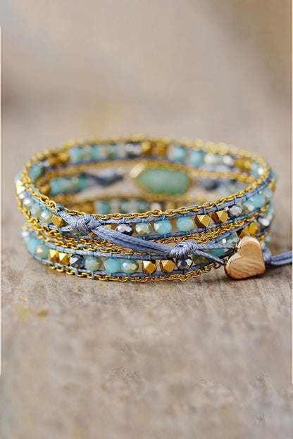 Handmade Teardrop Shape Triple Layer Beaded Bracelet - Treasured Gift's & More