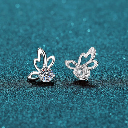1 Carat Moissanite Butterfly Shape Earrings - Treasured Gift's & More